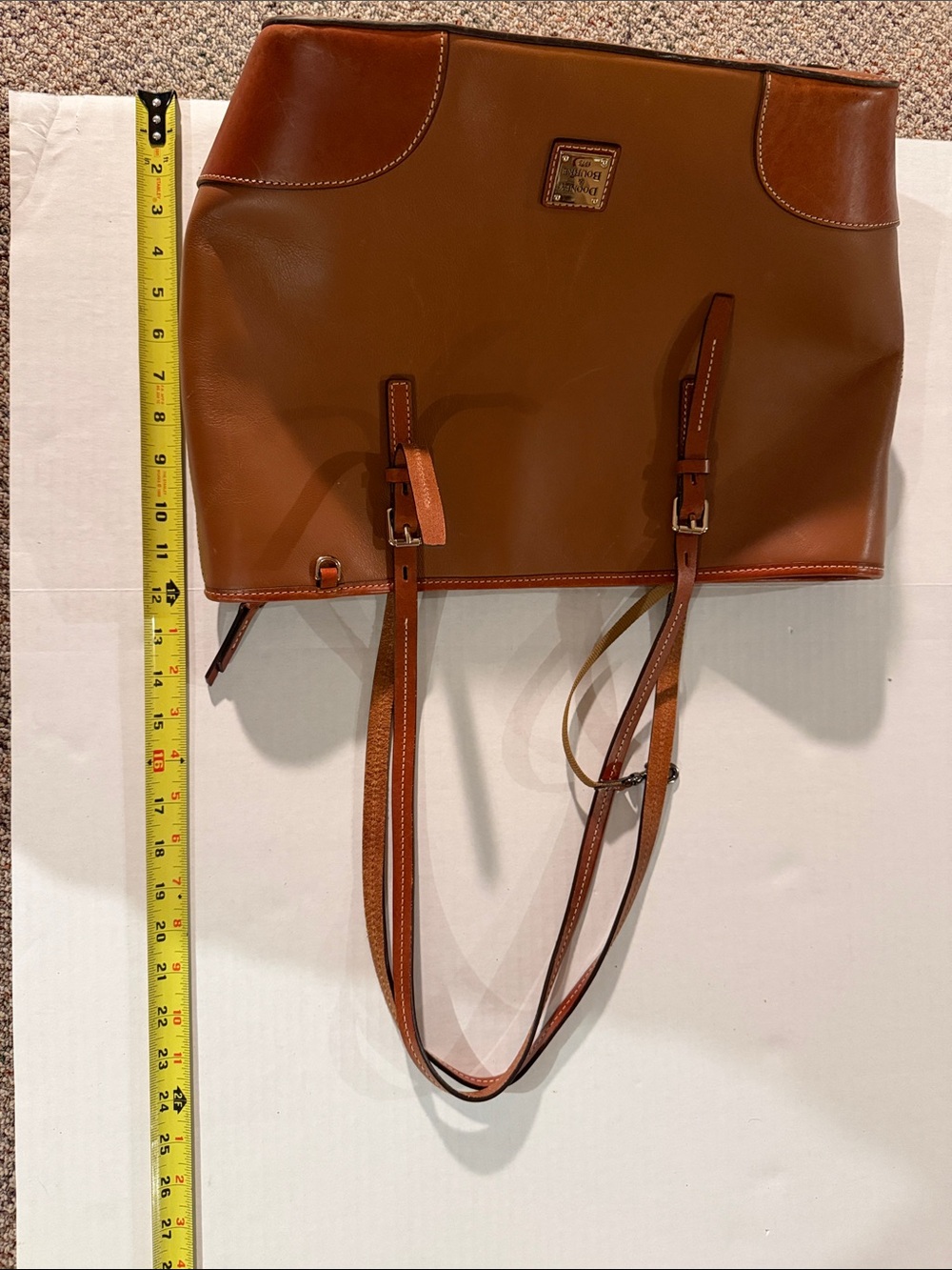 Dooney & Bourke Chestnut Brown Leather Tote - Picture 7 of 7
